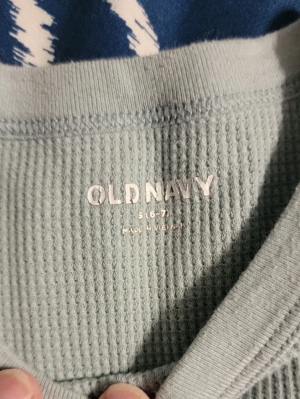 Old Navy Kids Long-Sleeve Ribbed Tee in Pale Seafoam